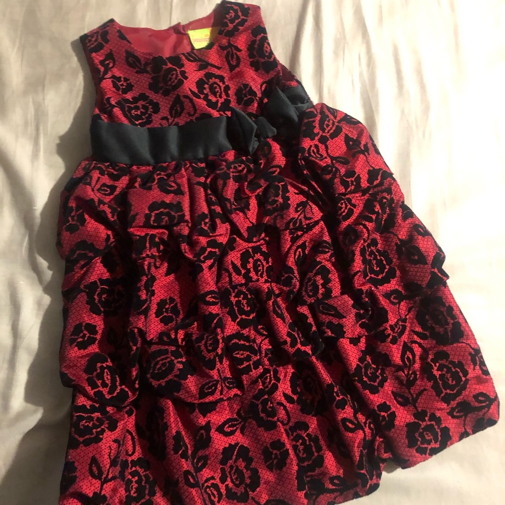 Red black dress